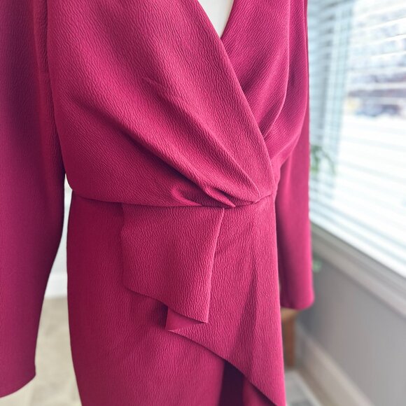 NWT XS (14) City Chic Maxi One Dream Deep Red High Low Dress - Picture 7 of 16